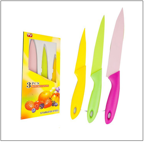 چاقو 3 تکه رنگی -  Kitchen Knife